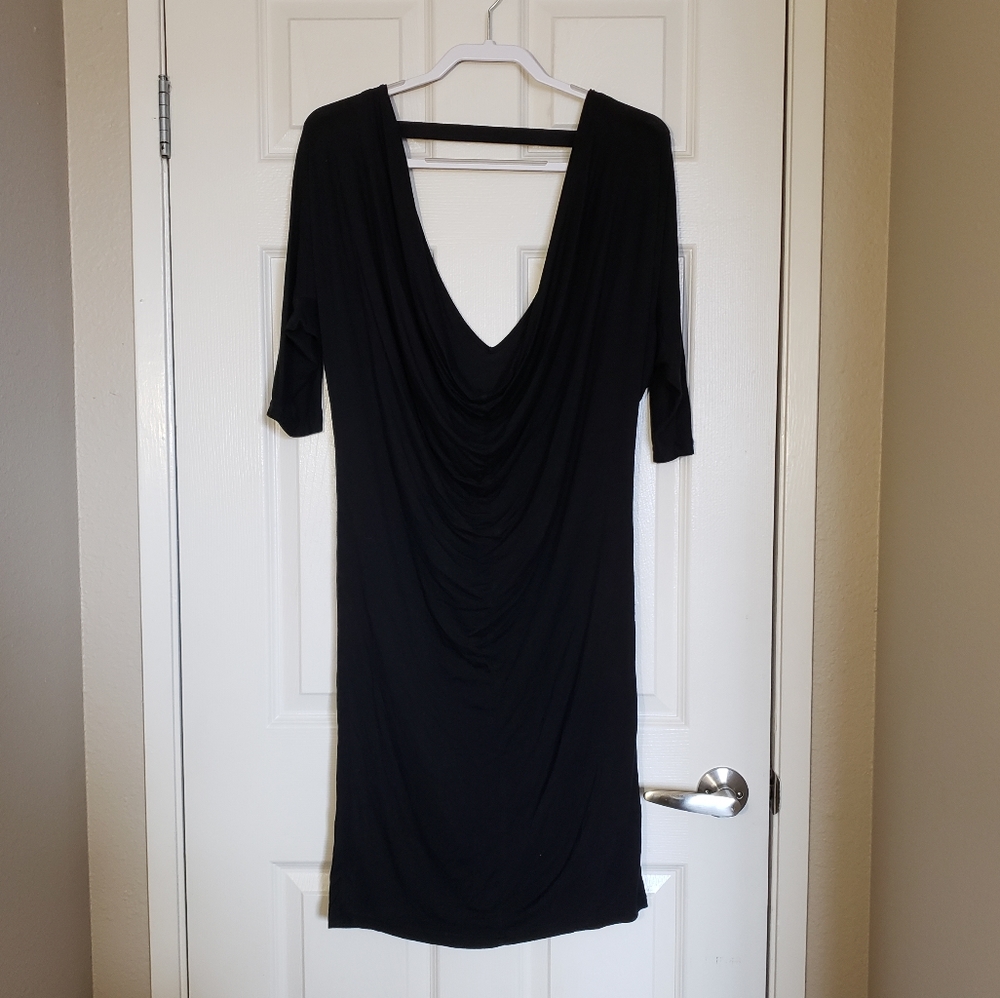Tobi black plunge dress